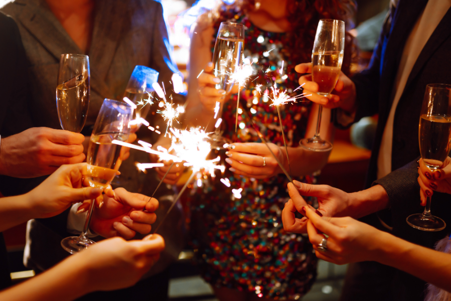 college new years party