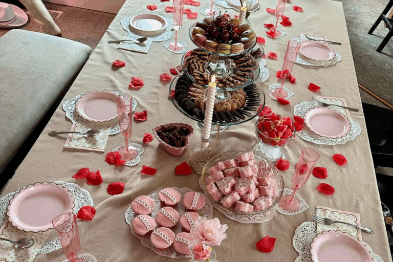galentines tablescape
