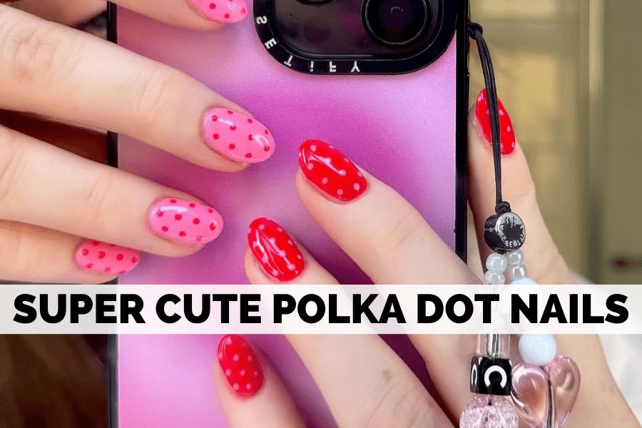 polka dot nails